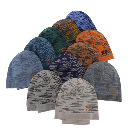 Czapka i komin dla chłopca jesienny, wiosenny komplet, z bawełną, ciemnoniebieski Carter