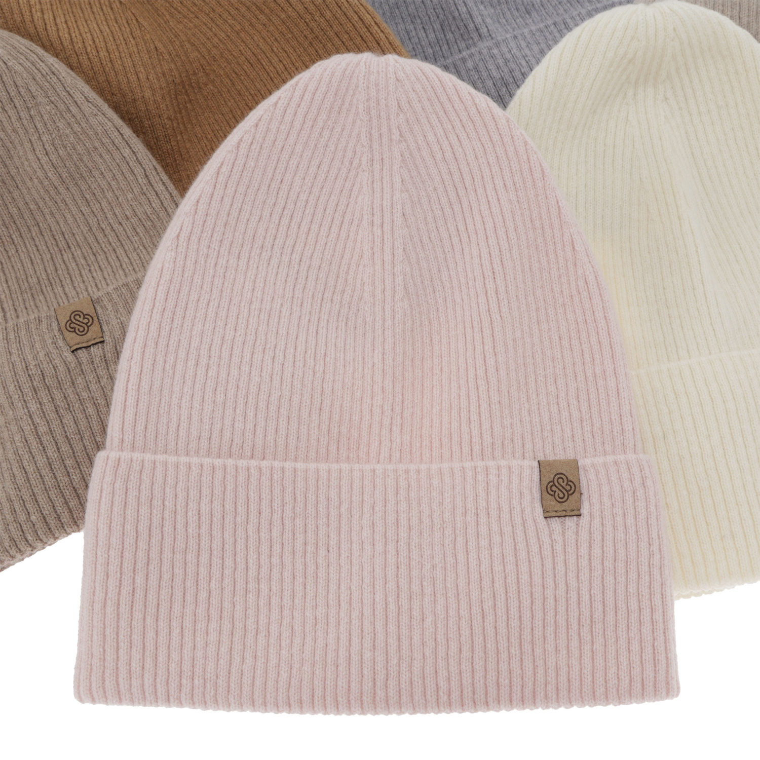 Czapka jesienna, zimowa damska, różowa, wełna merino z kaszmirem, Alineta