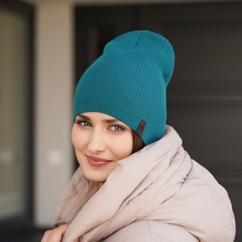 Czapka jesienna, wiosenna damska, beżowa Merci