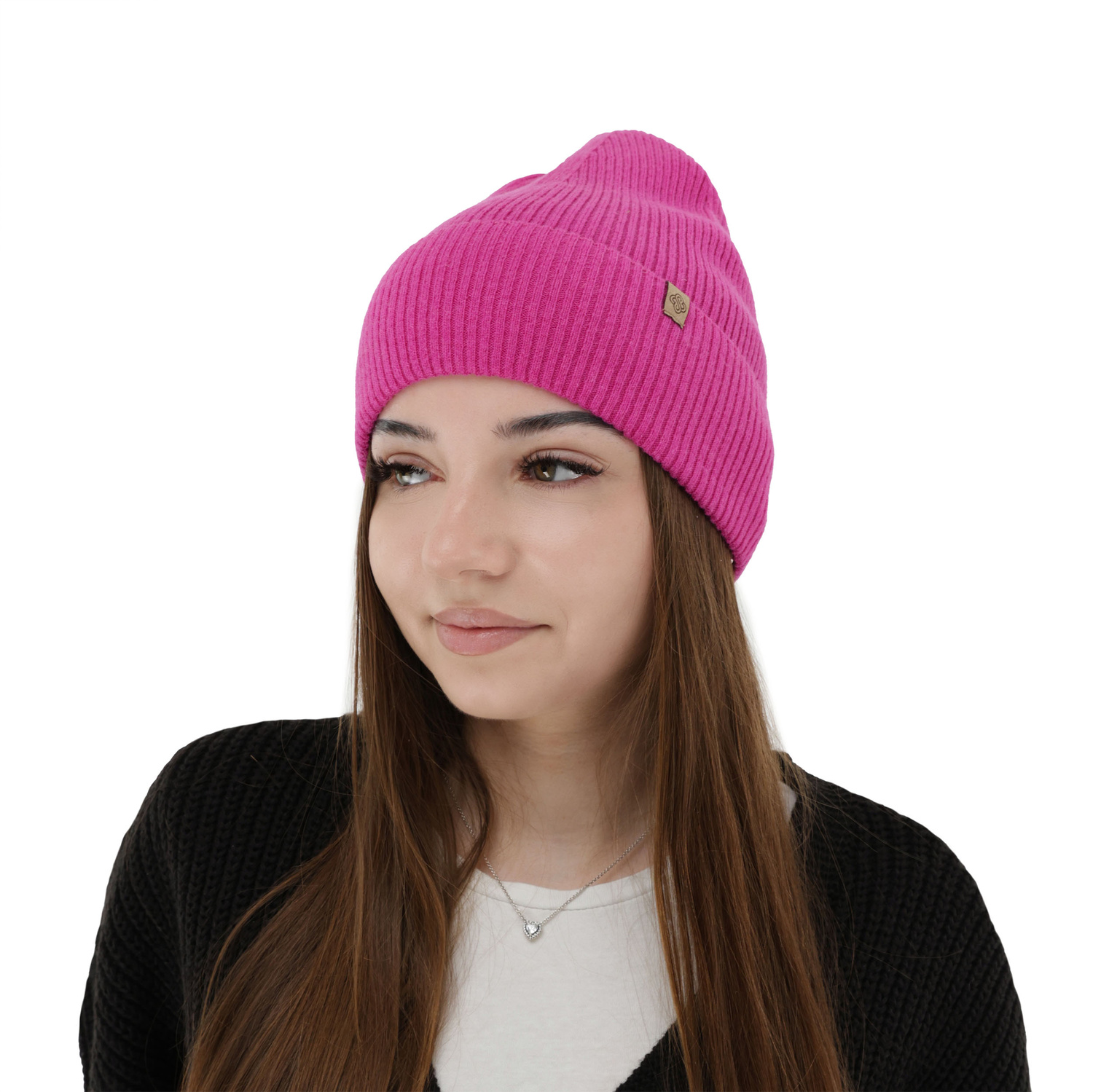Czapka jesienna, zimowa damska, czerwona, wełna merino z kaszmirem, Alineta