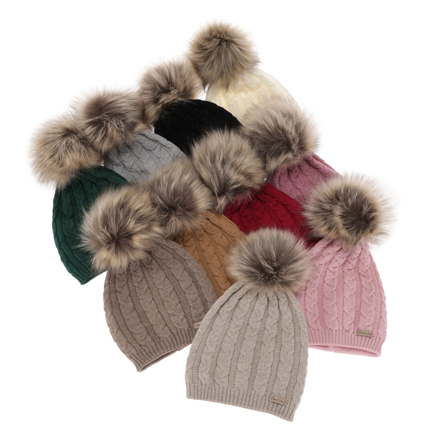 Czapka zimowa damska, czarna, z wełną merino, Bafi