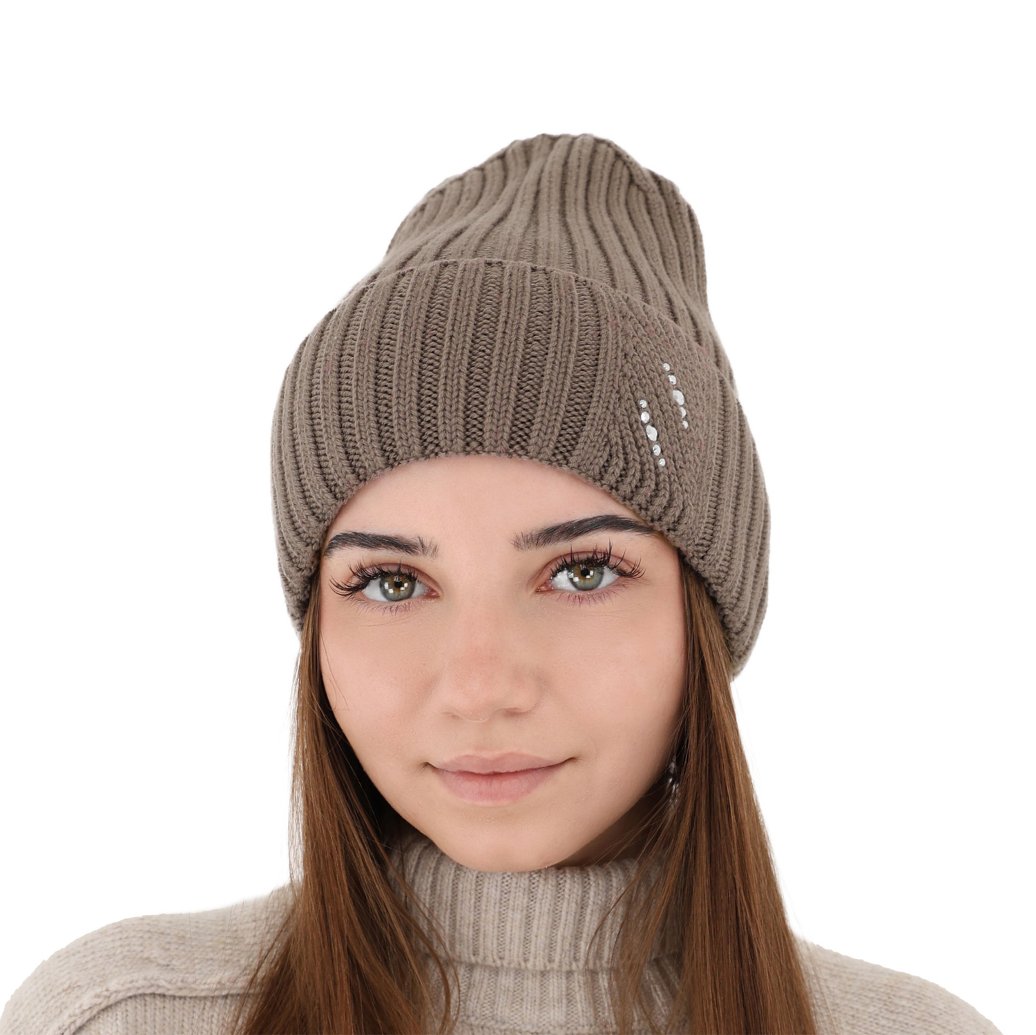 Czapka zimowa damska, różowa, 100% wełniana merino Ariga