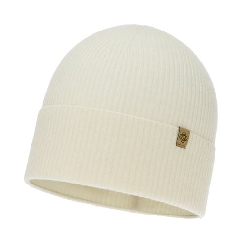 Czapka jesienna, wiosenna damska, kremowa, wełna merino z kaszmirem, Alineta