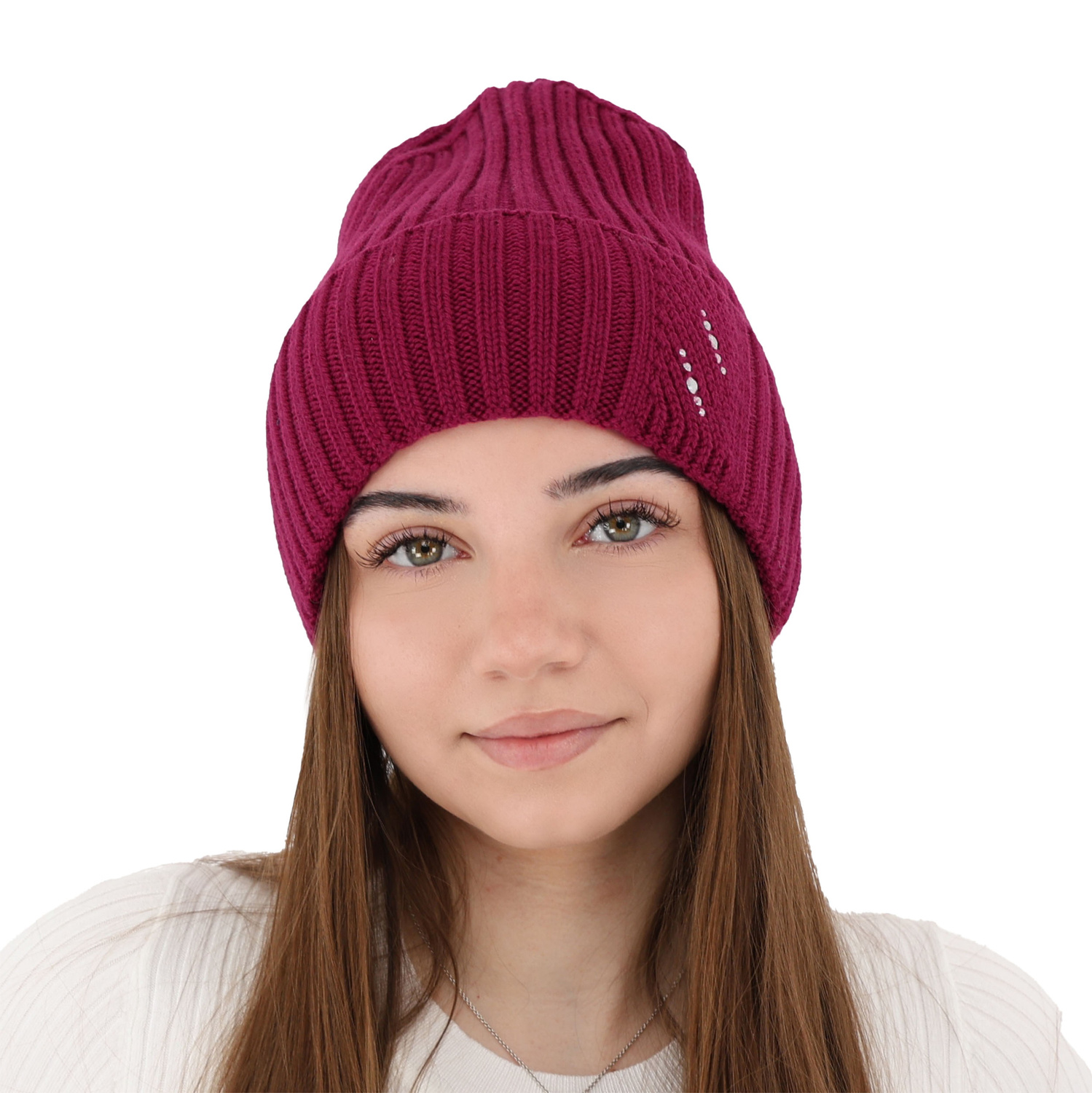 Czapka zimowa damska, brązowa, 100% wełniana merino Ariga