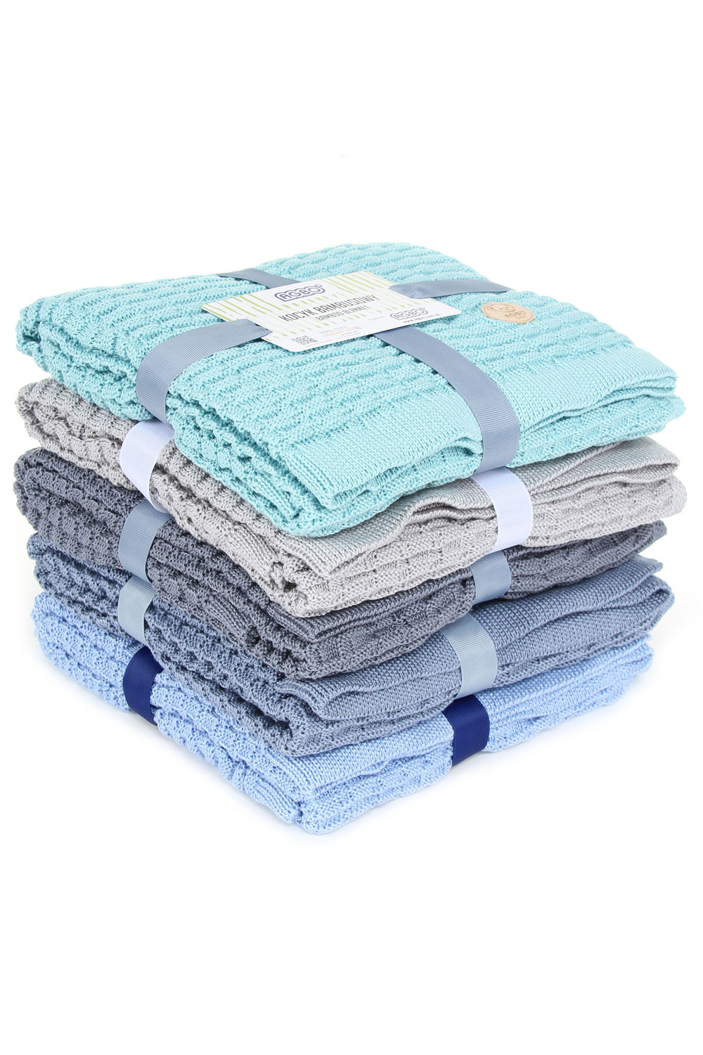 Kocyk bambusowy dla dziecka, niemowlaka, szary, delikatny Misio