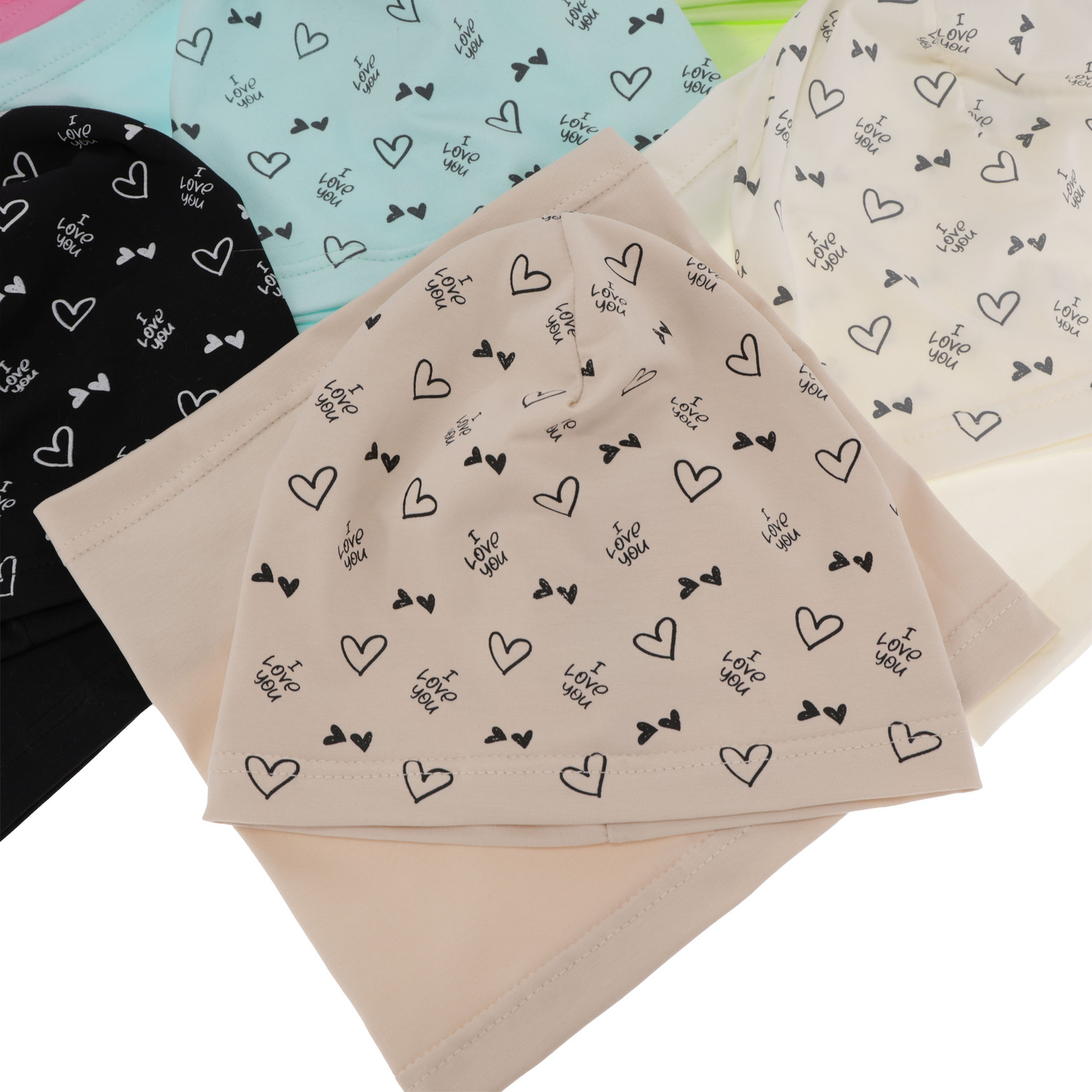 Czapka i komin dla dziewczynki jesienny, wiosenny komplet, liliowy, bawełniany Lovena