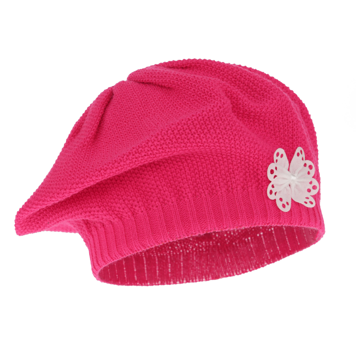 Beret dla dziewczynki jesienny, wiosenny, różowy, Costanza