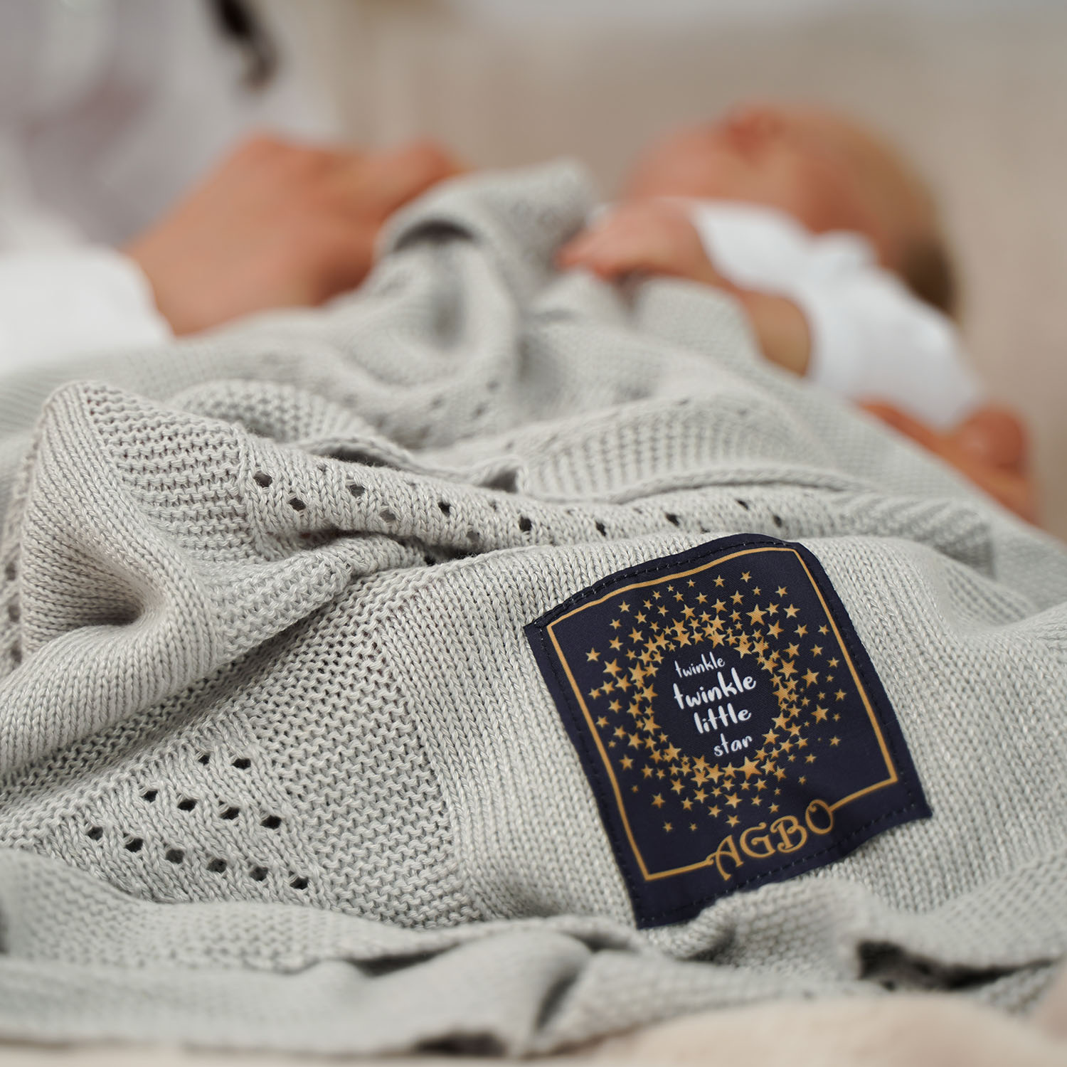 Kocyk bambusowo-bawełniany dla dziecka, niemowlaka, szary, delikatny Domino