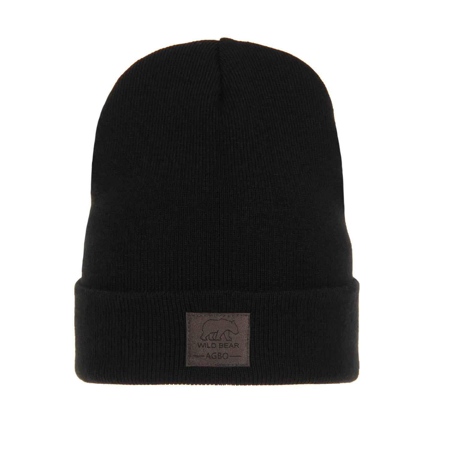 Czapka zimowa dziecięca, czarna, z wywinięciem Smerf