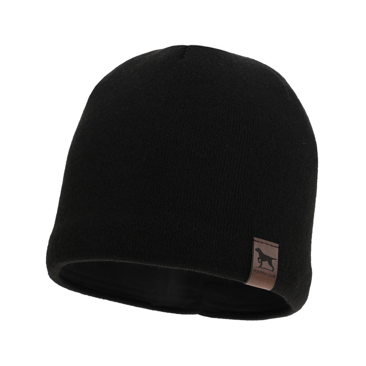 Czapka myśliwska męska zimowa, czarna, Charles