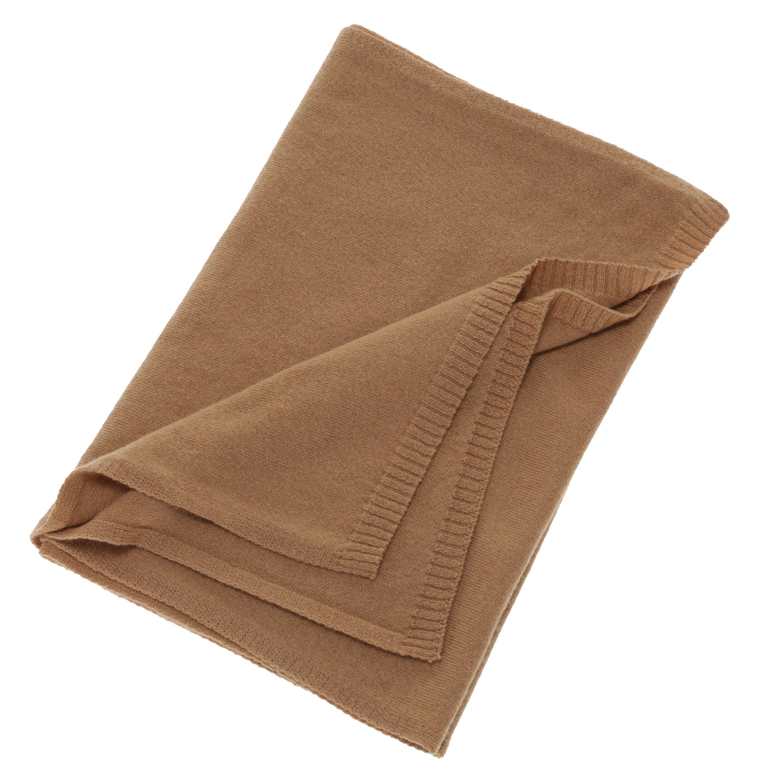 Szalik zimowy damski, camel, wełna merino z kaszmirem, Irenia