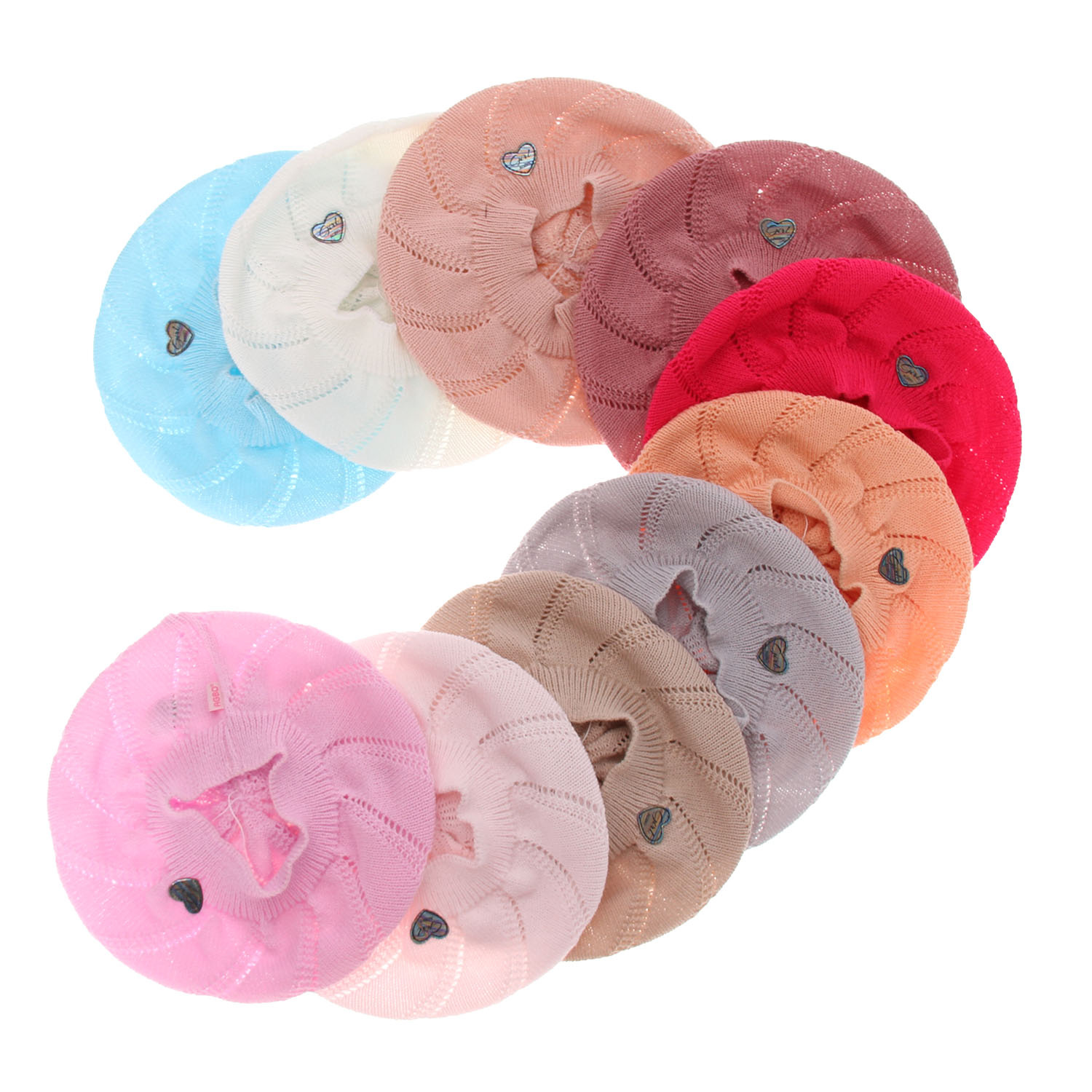 Beret dla dziewczynki jesienny, wiosenny, wrzosowy, Hilda