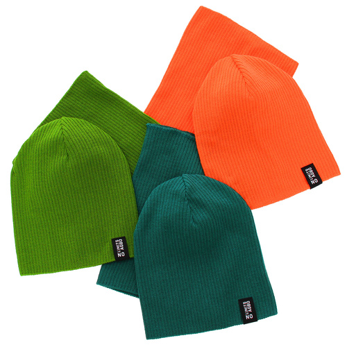 Czapka i komin dla chłopca jesienny, wiosenny komplet, camel, z bawełną, Tunis