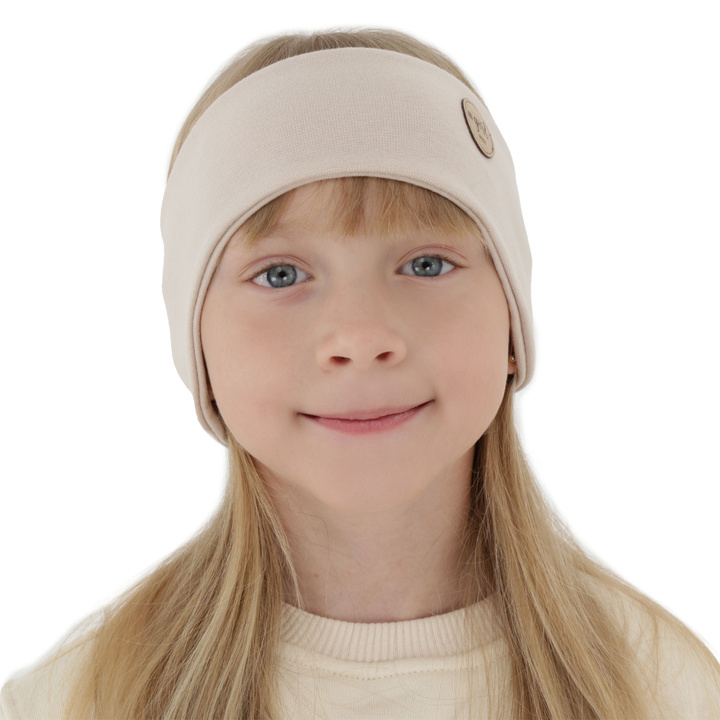 Opaska jesienna, wiosenna dla dziewczynki, beżowa Maranta