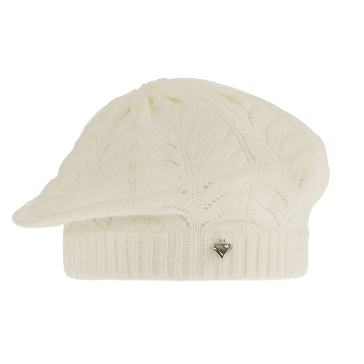 Beret jesienny, wiosenny dla dziewczynki, kremowy, Alper