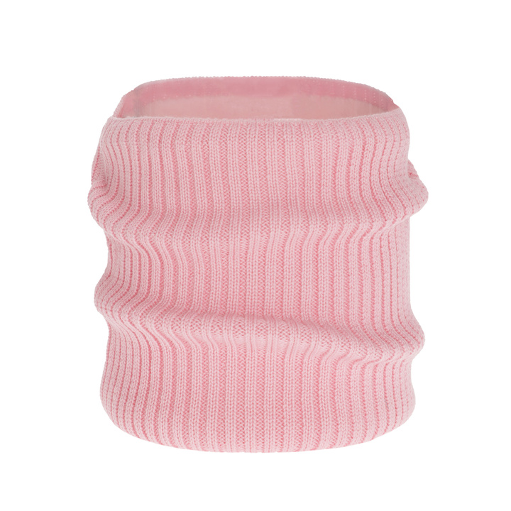 Komin zimowy dziecięcy, różowy, 100% wełniany merino Abra