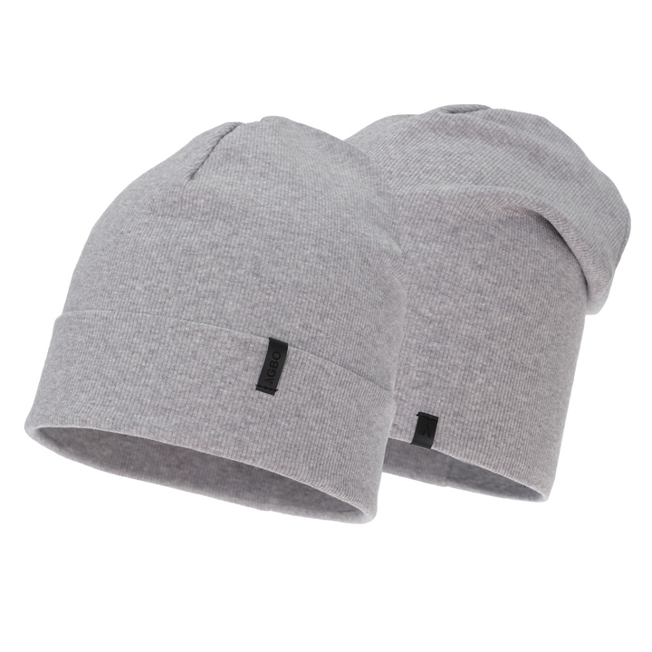 Czapka jesienna, wiosenna męska, bawełniana, szara, Flurry