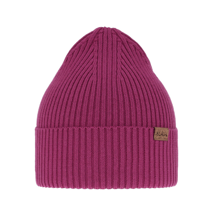 Czapka damska zimowa, wiosenna, z bawełną, różowa, Messina