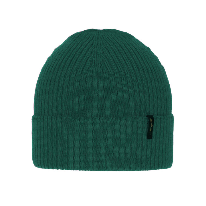 Czapka zimowa damska, szmaragdowa, 100% wełniana merino Megan