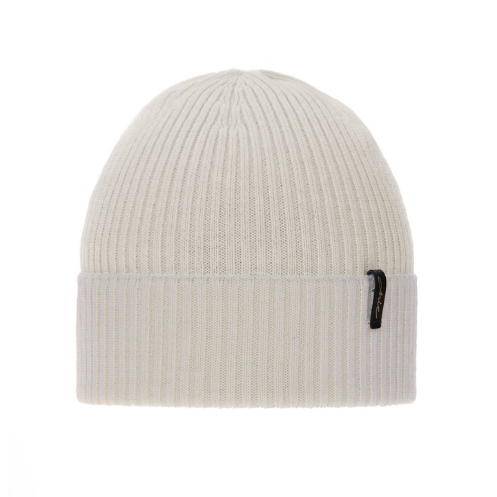 Czapka zimowa damska, kremowa, 100% wełniana merino Megan