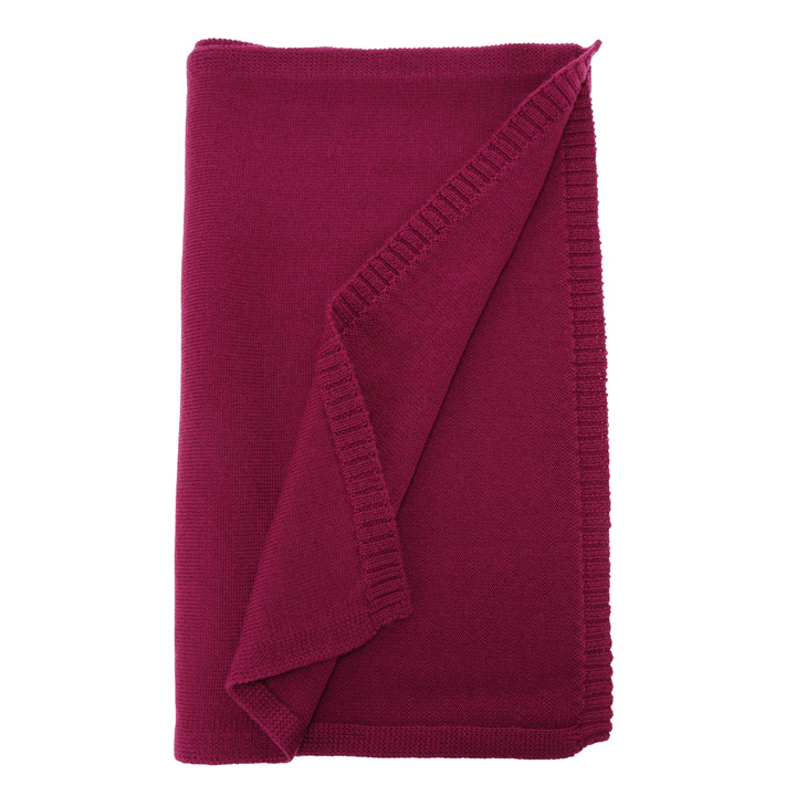 Szalik zimowy damski, amarantowy, 100% wełniany merino Elonia