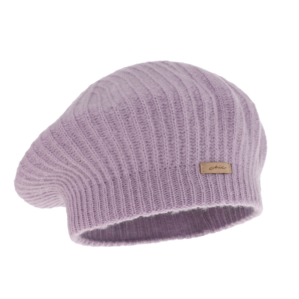 Beret damski zimowy, fioletowy, Grace