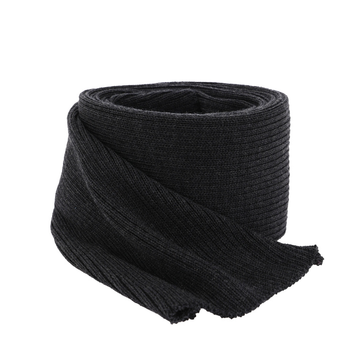 Szalik zimowy męski, ciemnoszary, 100% wełniana merino Brayan