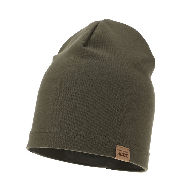 Czapka jesienna, wiosenna męska, khaki, bawełniana Bremus