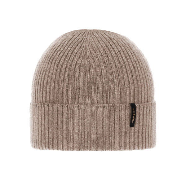 Czapka zimowa damska beżowa 100% wełniana extrafine merino Megan			