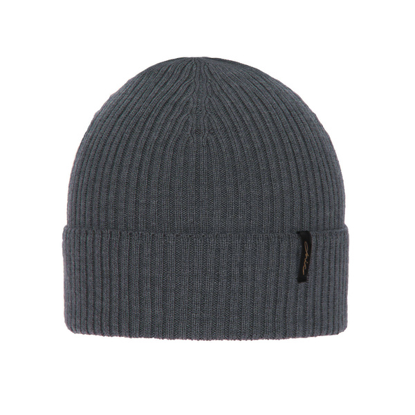 Czapka zimowa damska, ciemnoszara, 100% wełniana merino Megan