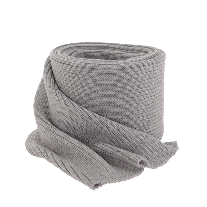 Szalik zimowy damski, szary, 100% wełniana merino Jessica